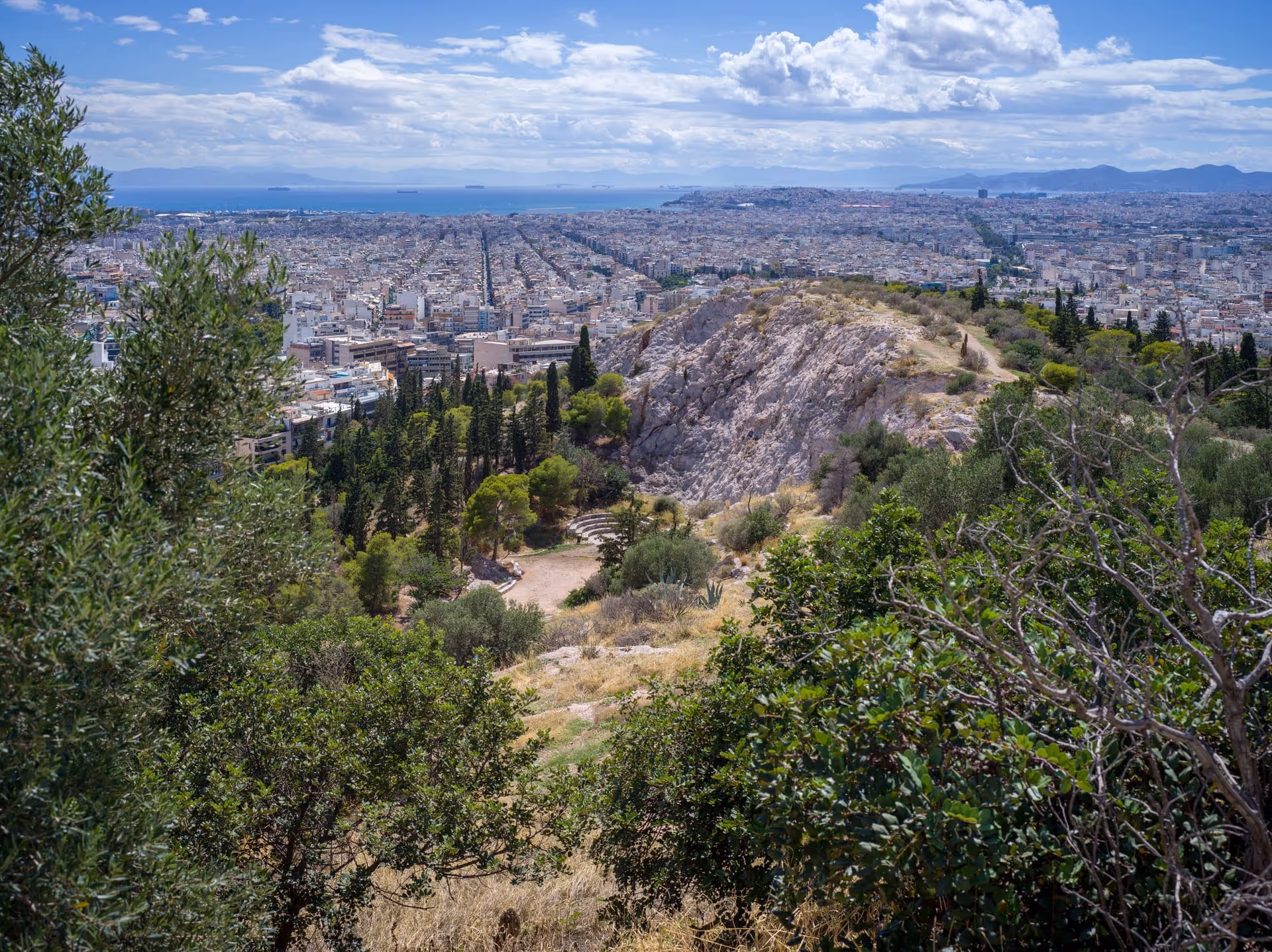 Philopappos Hill with Acropolis views, the second peak on the Athens Hills Climb